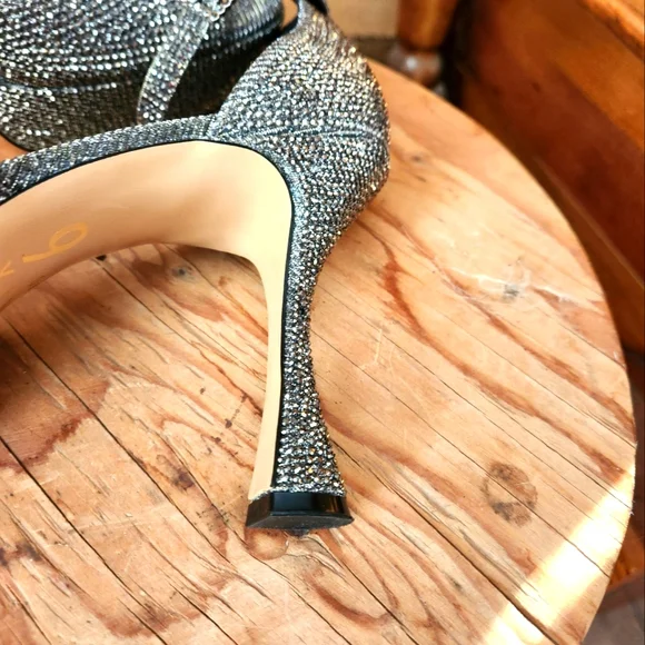 MIX NO.6 LAPEA PLATFORM RHINESTONE COVERED SANDALS/HEELS-SIZE 8.5 - Picture 8 of 12